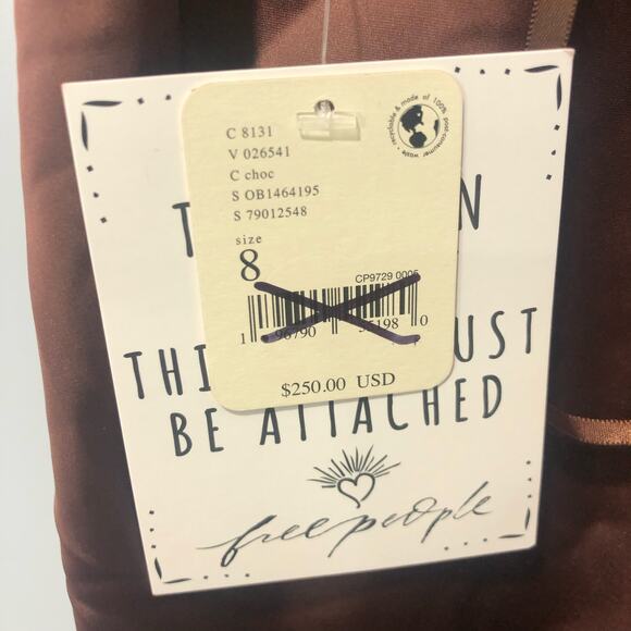 NWT Free People Victoria Maxi Dress In Chocolate Lava Size 8 - Picture 8 of 13